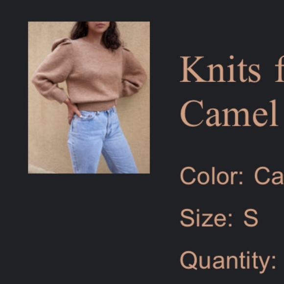 Loeffler Randall Knits for Good sweater - camel - Picture 4 of 4